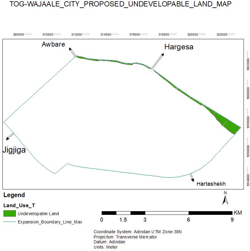 Proposed Undevelopable Land Map